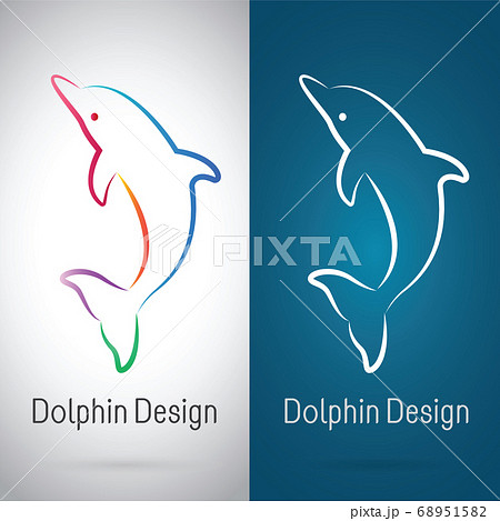 シルエット イルカ ジャンプ イラストのイラスト素材