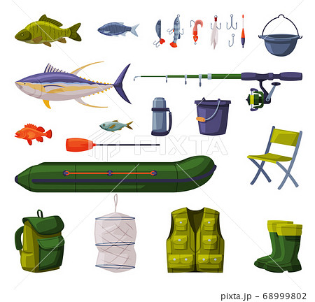 魚釣りのイラスト素材