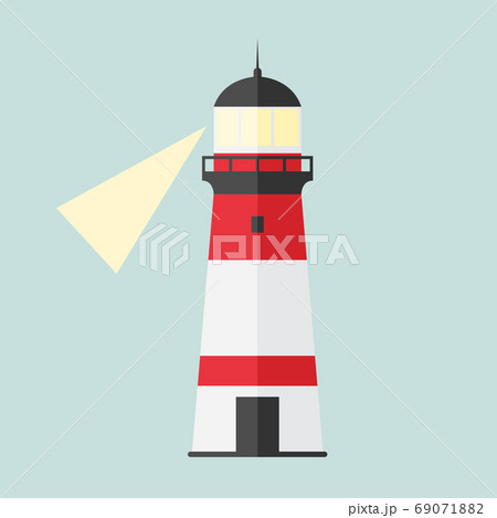 灯台シルエットのイラスト素材