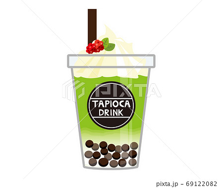 タピオカドリンクのイラスト素材