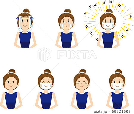 ブティック 女性 人物 接客のイラスト素材