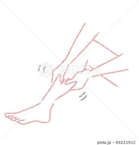 ふくらはぎマッサージのイラスト素材
