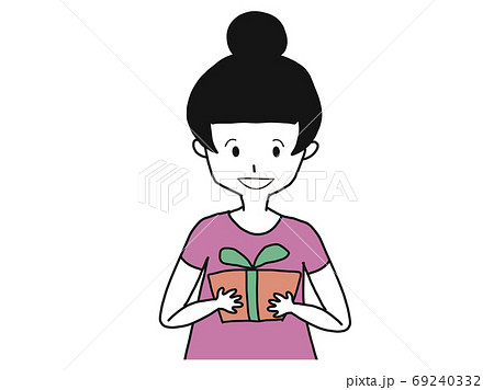 子供 人物 プレゼント あげるのイラスト素材