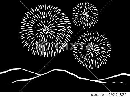 花火 貼り絵の写真素材 - PIXTA