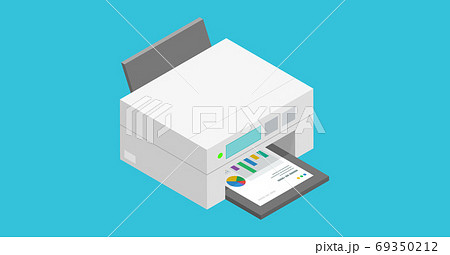 インクジェットプリンターのイラスト素材