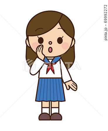 耳打ちのイラスト素材