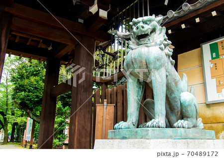 狛犬 靖国神社の写真素材