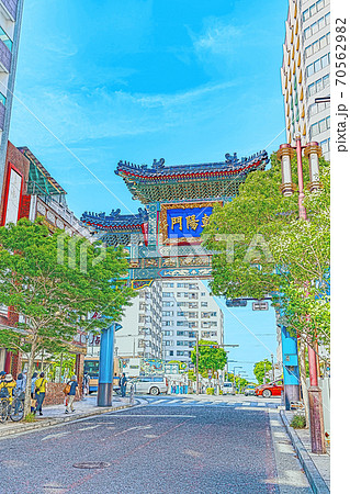 中華街のイラスト素材