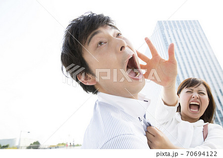 ビンタの写真素材