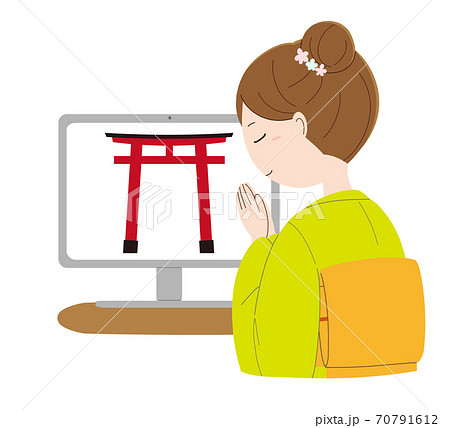 祈り 祈る 願い 願うのイラスト素材