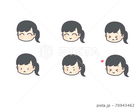 起こり顔のイラスト素材