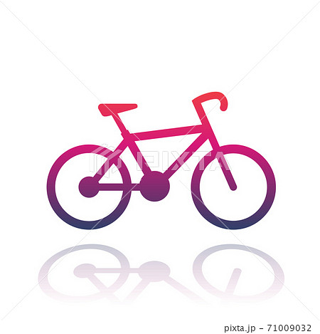 自転車 横 アイコン 趣味のイラスト素材