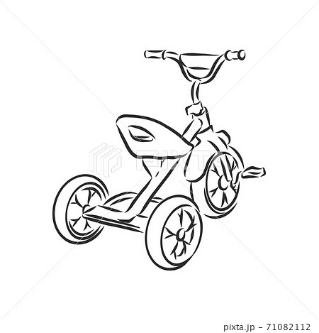 乗り物 幼児 三輪車 イラストのイラスト素材