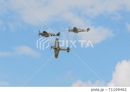 レシプロ戦闘機の写真素材