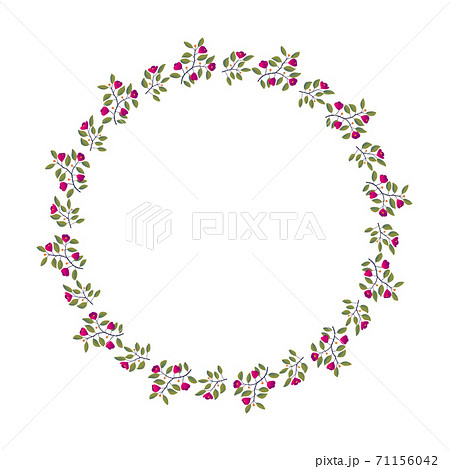 丸い 花のイラスト素材