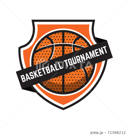 ベクトル バスケ バスケットボール ロゴのイラスト素材