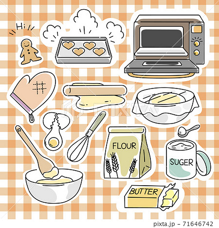 クッキー作りのイラスト素材