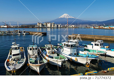 田子漁港の写真素材