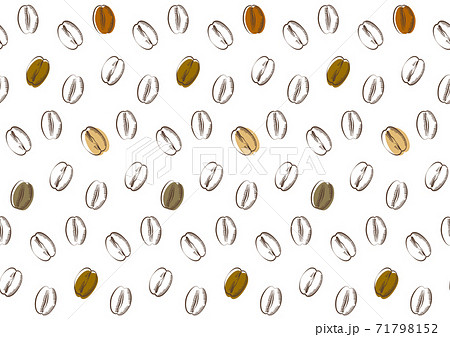 コーヒー豆 珈琲豆 柄 壁紙のイラスト素材