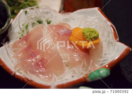 刺身 食べ物 鯉 洗いの写真素材