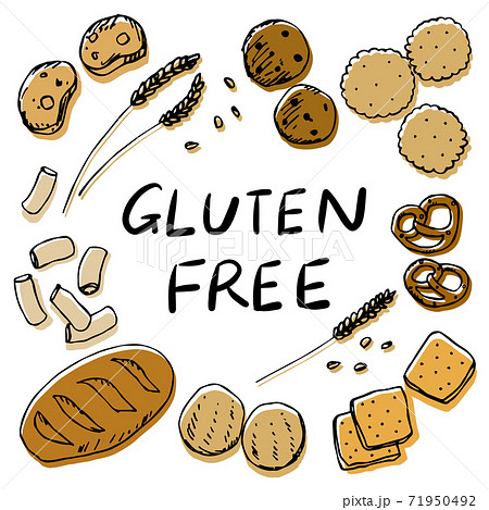 小麦不使用のイラスト素材