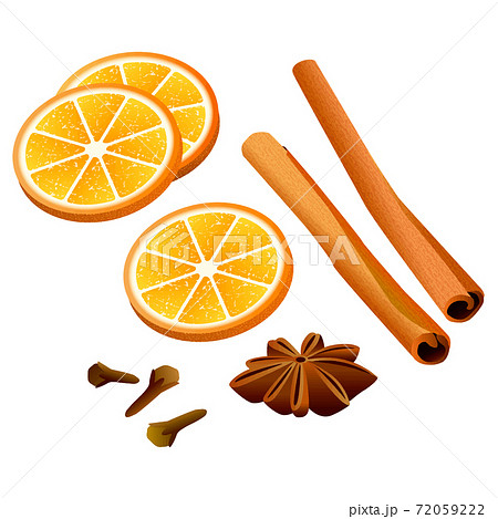 オレンジピールのイラスト素材