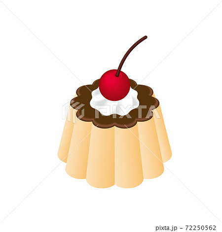 プリンアラモードのイラスト素材