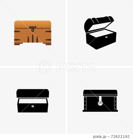 宝箱 アンティーク イラスト アイコンのイラスト素材