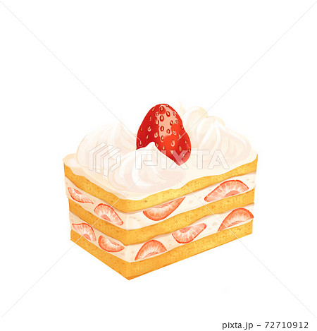 四角ケーキのイラスト素材