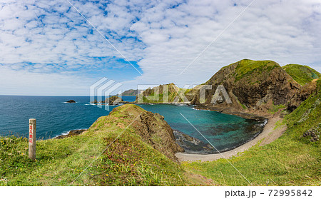 スカイ岬 澄海岬 すかい岬 礼文島の写真素材