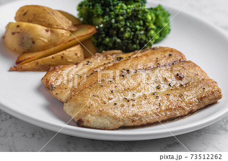 サゴシのムニエルの写真素材