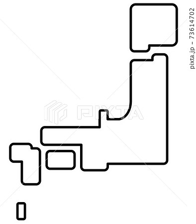 略地図 日本地図のイラスト素材