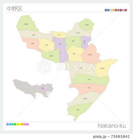 東京都地図 東京地図 地図 東京都のイラスト素材