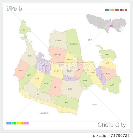 東京都地図 東京地図 地図 東京都のイラスト素材