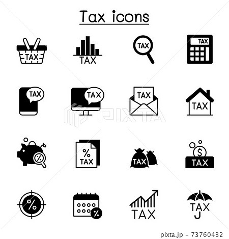 税金 税 課税 アイコンのイラスト素材