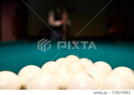 玉突き ゲームの写真素材