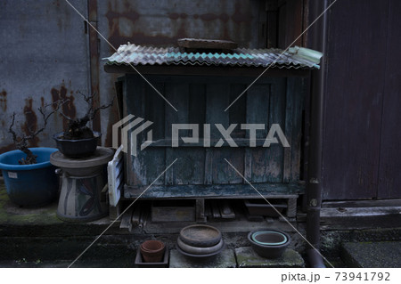 日本の古い防火槽/消防/火の用心	