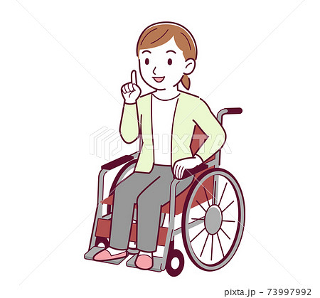 人物 子供 女の子 車椅子のイラスト素材