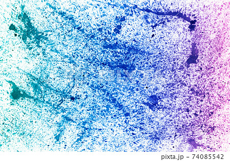 ペンキ 飛び散る 青 塗料のイラスト素材