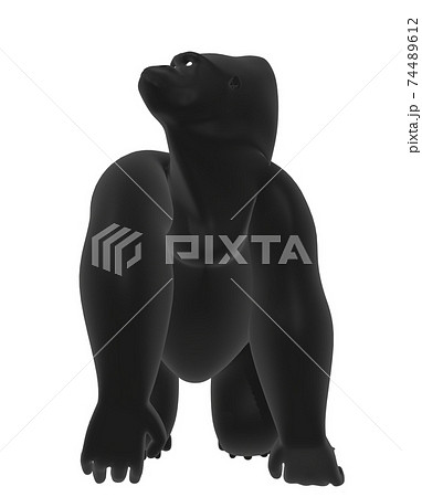 猿 動物園 イラスト 全身の写真素材