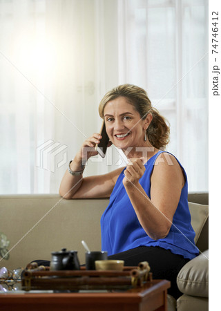 熟女 白人の写真素材
