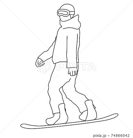 スノーボード スポーツ モノクロ ウィンタースポーツの写真素材