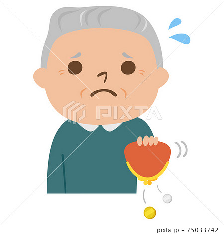 一文無しのイラスト素材