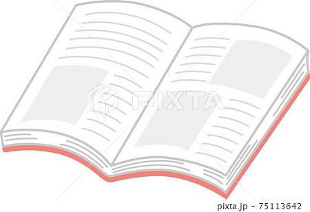 開いた本のイラスト素材 開いた本のイラスト素材