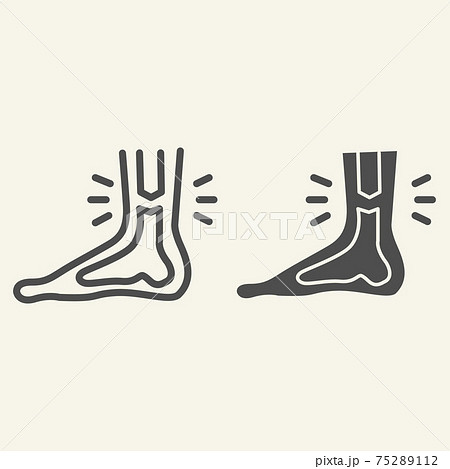 怪我 ピクトグラム 足首 捻挫のイラスト素材