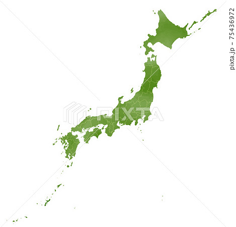 日本地図 関東 中部 近畿 地図の写真素材