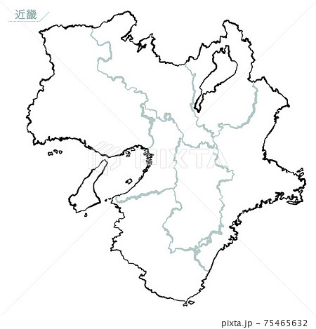 兵庫 兵庫県 地図 白地図のイラスト素材