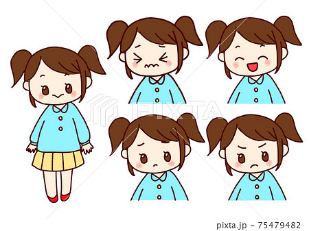 ふたつくくりのイラスト素材