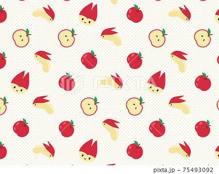 うさぎりんごのイラスト素材