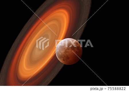 皆既月食のイラスト素材